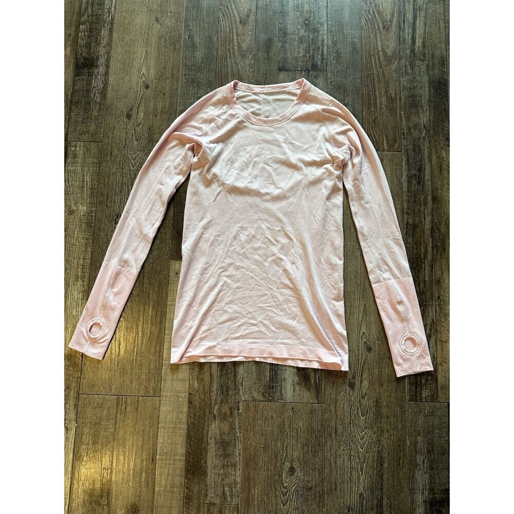 Lululemon Swiftly Tech Long Sleeve Crew Pearl Pink Size 8 - Picture 3 of 6